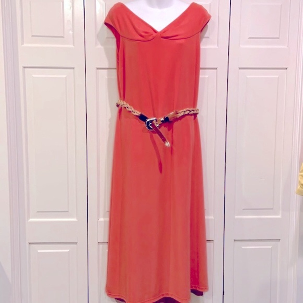 Tangerine Dress & Western Belt Women’s Size Large
